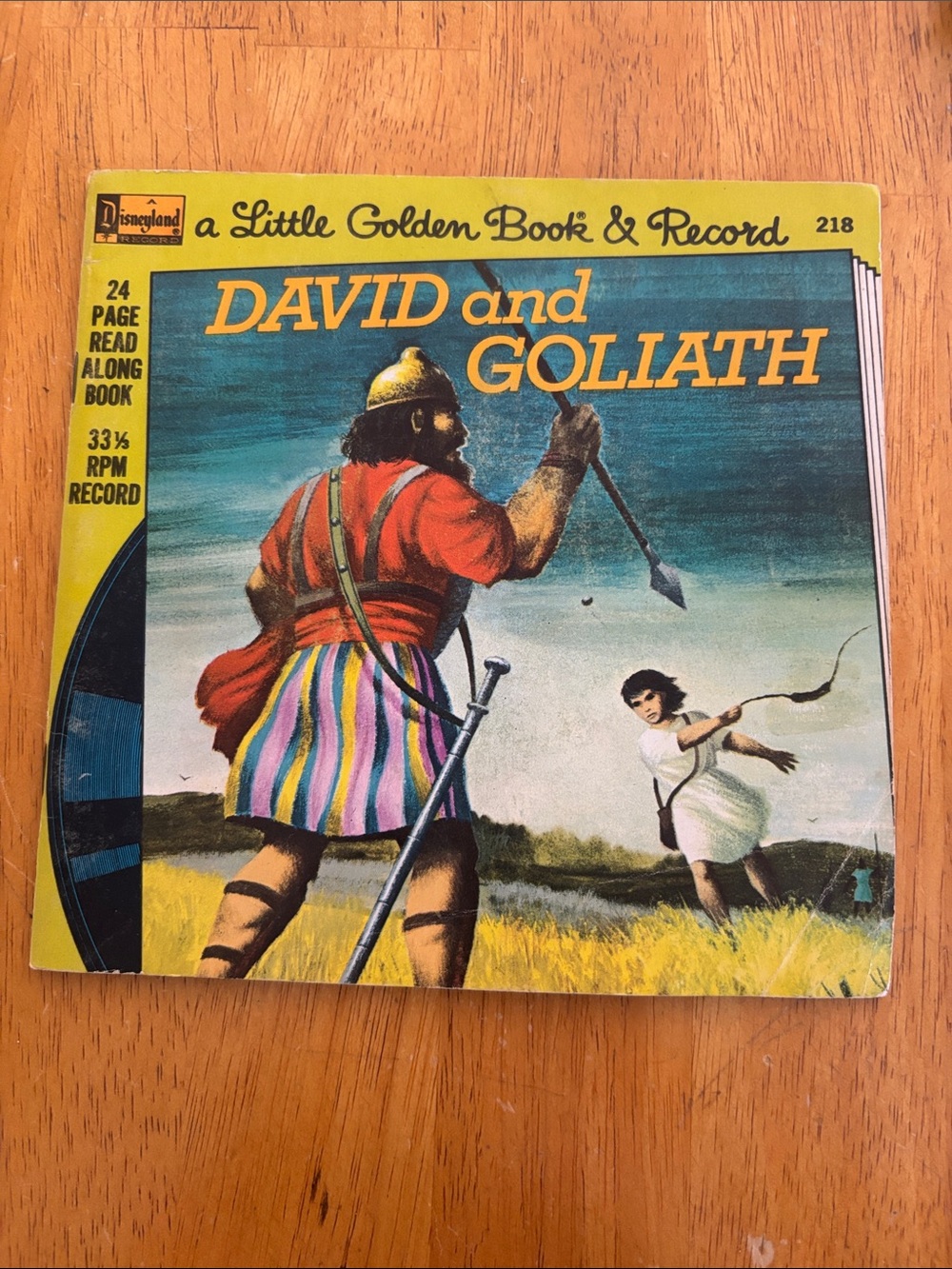 A Little Golden Book & Record: David and Goliath Disneyland 1976
